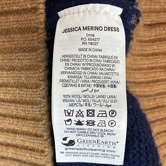 Boden Navy and Pink Long Sleeve Dress - Picture 7 of 8